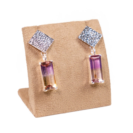 Boucles d'oreilles Amétrine