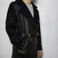 The Leather and Alpaca wool Coat