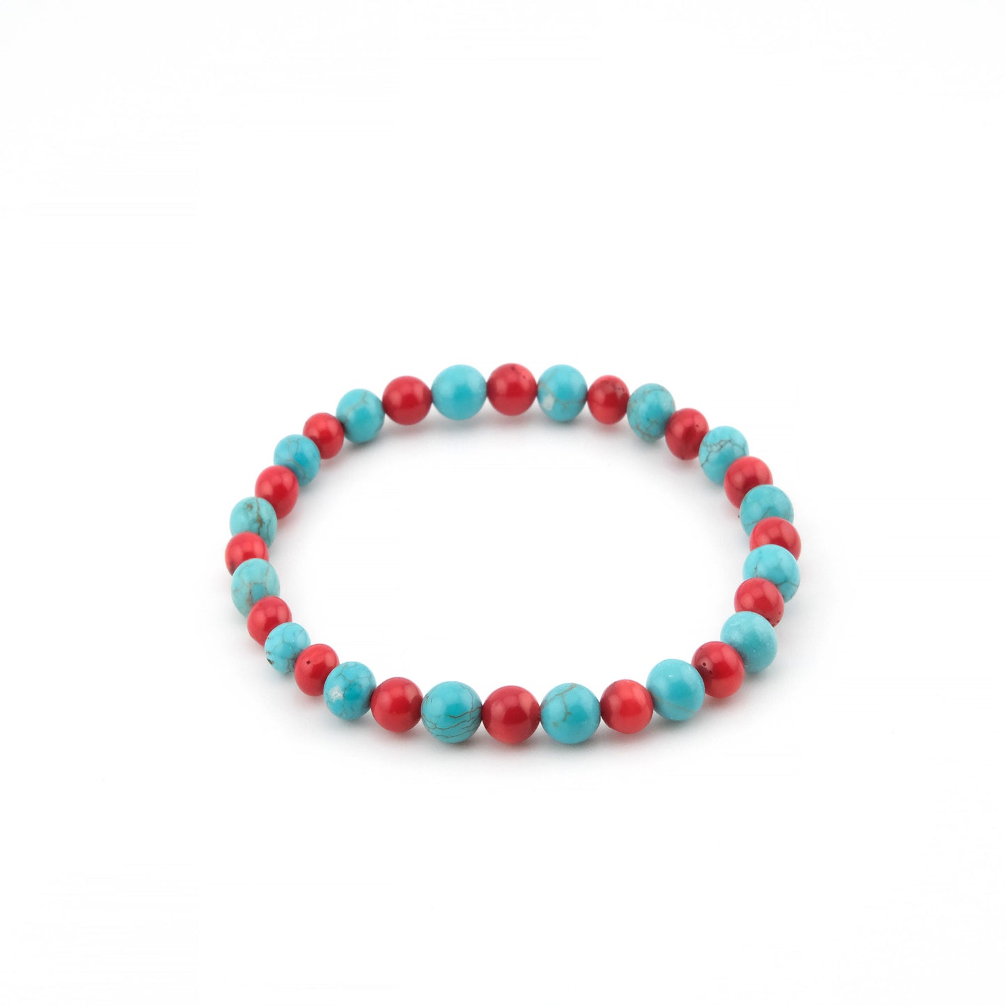 Bracelet en Turquoise & Corail