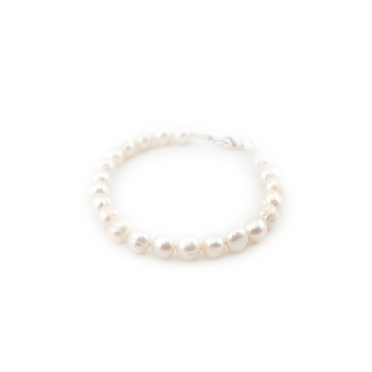 Bracelet en perle blanche