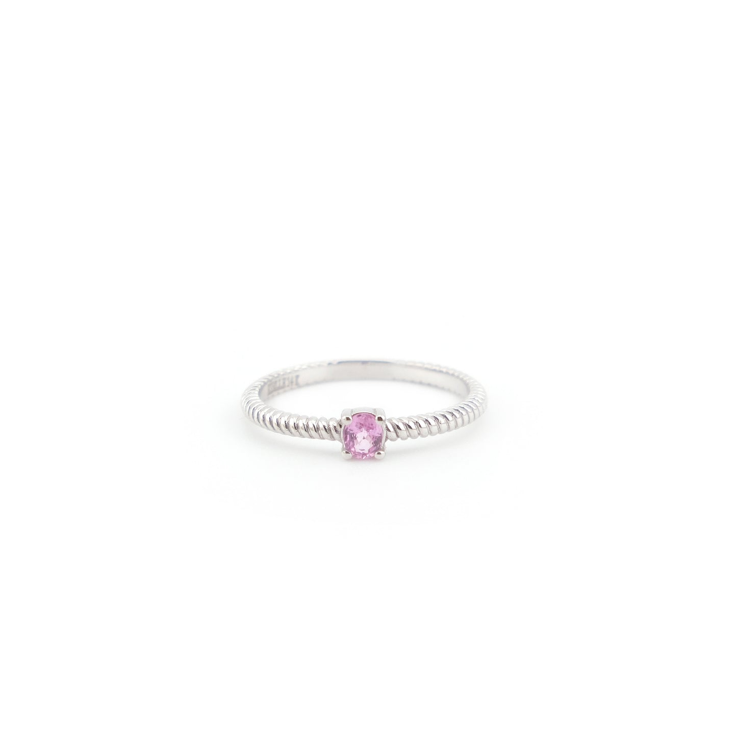 Bague Twisted Saphir Rose