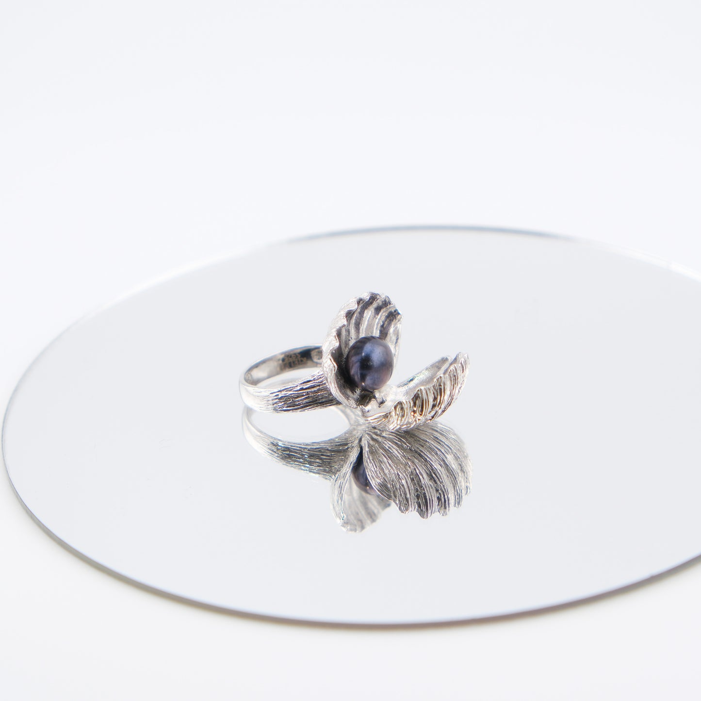 Bague Vénus - Bague Perle noir en argent