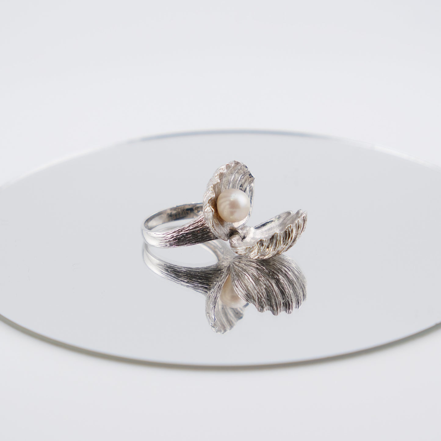 Bague Vénus - Bague Perle blanche en argent