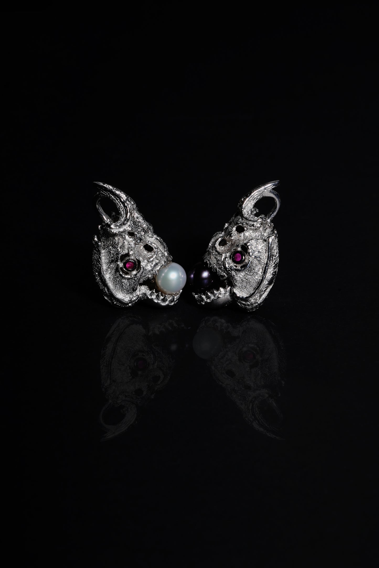 The Ruby-Eyed Piranha Skull Pendant