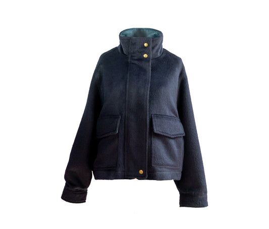 Le manteau court en alpaga