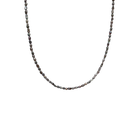 Collier de perles Keshi bleu foncé