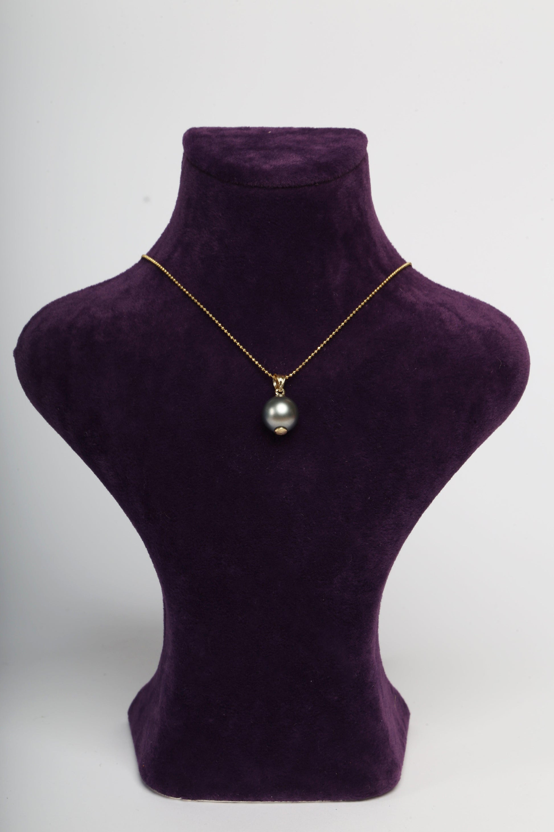 Black Tahitian Pearl Pendant | 14K Gold - KIELLE OFFICIAL