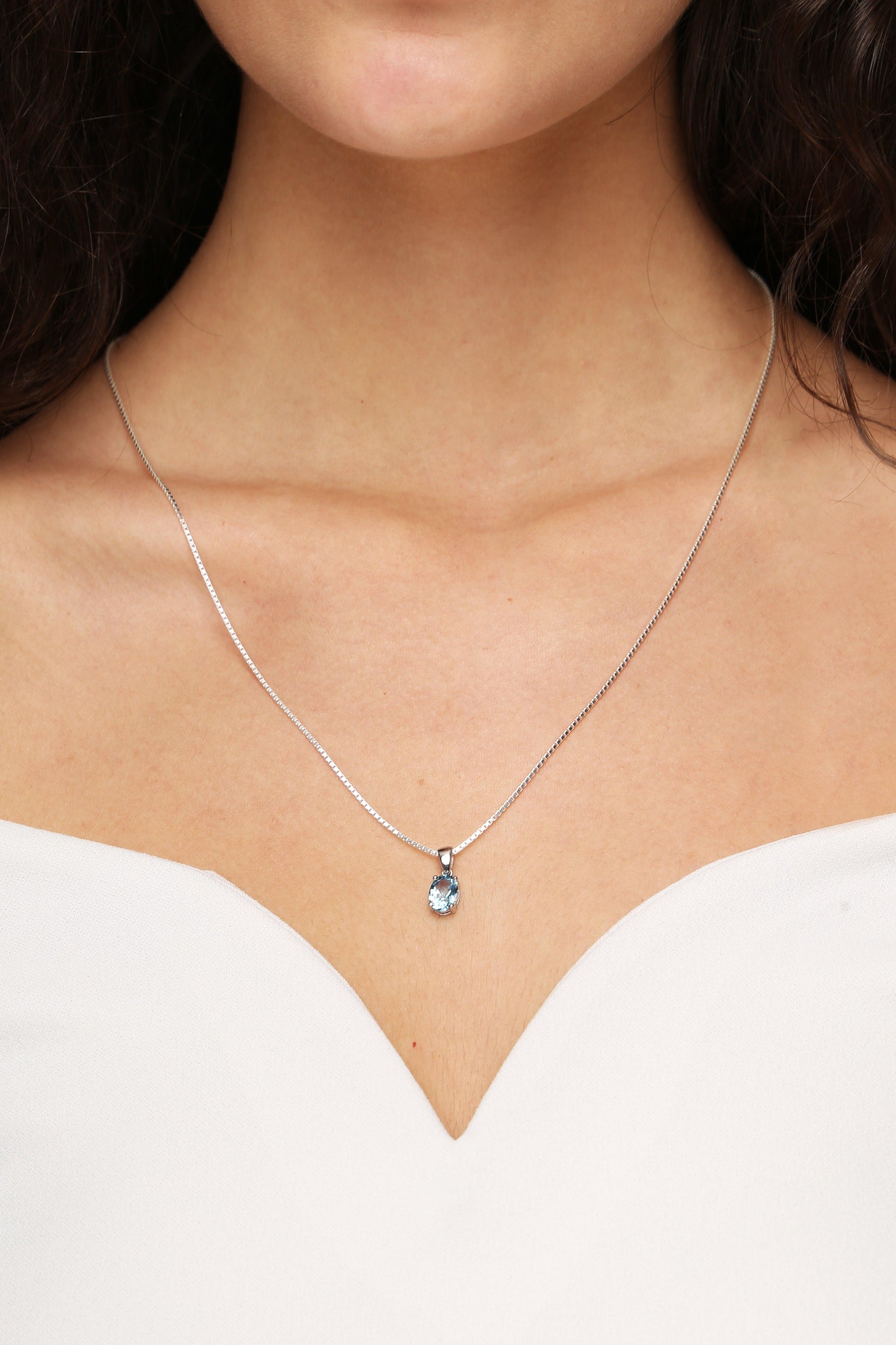 Swiss Blue Topaz Pendant - KIELLE OFFICIAL