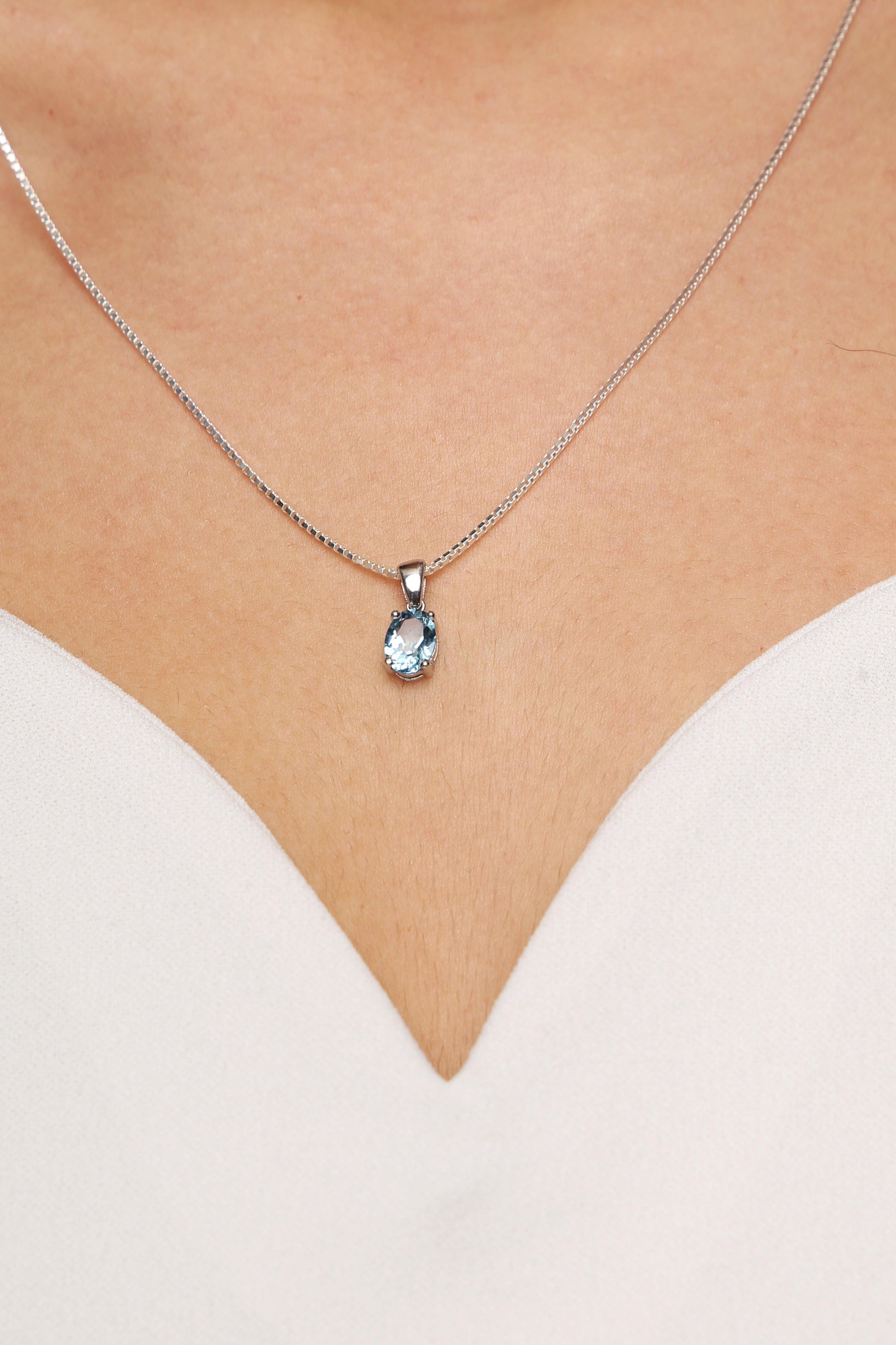 Swiss Blue Topaz Pendant - KIELLE OFFICIAL