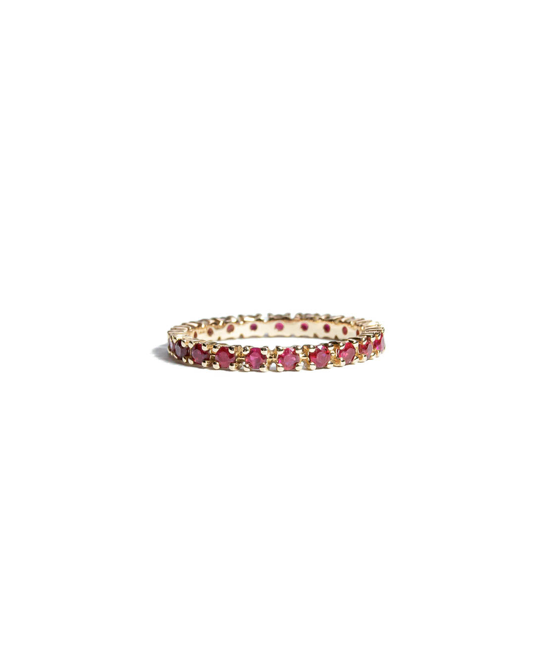 18K Rose Gold Ruby Eternity Ring