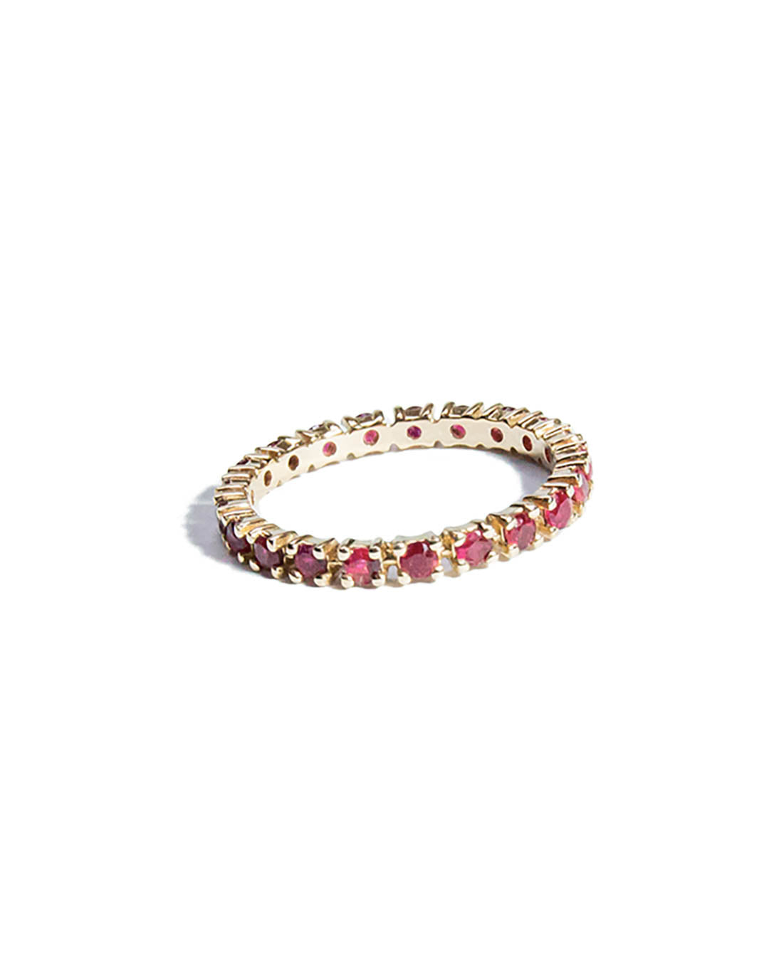 18K Rose Gold Ruby Eternity Ring