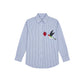 Hummingbird & Heart Blue Cotton Shirt