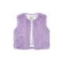 Lavender Plush Cropped Faux Fur Gilet