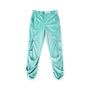 Lake Blue Velvet Pleated Cargo Trousers
