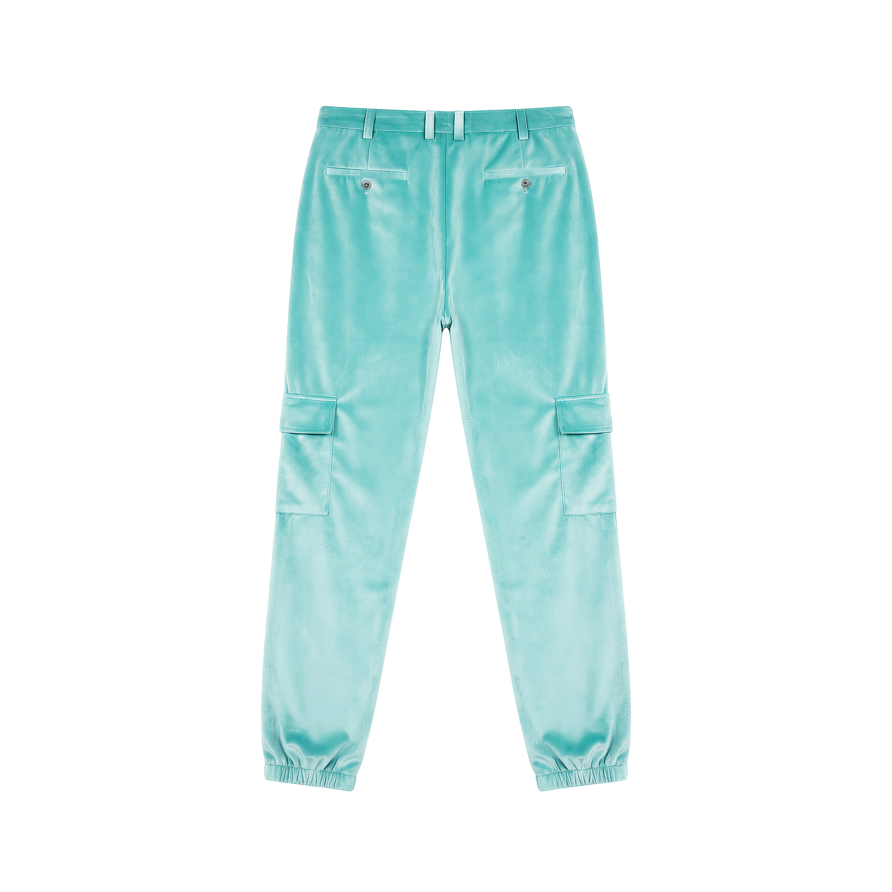 Pantalon cargo plissé bleu lac Velvet