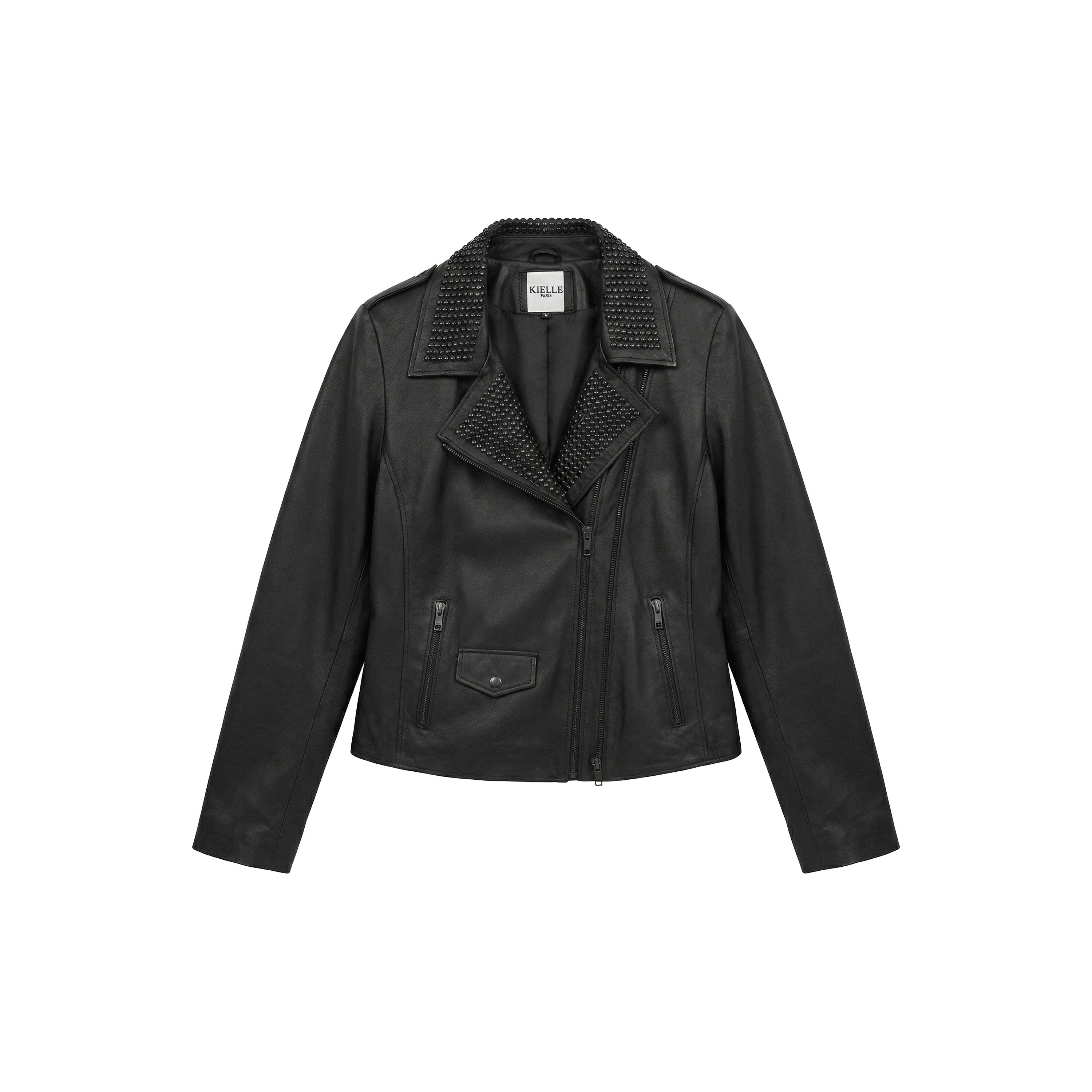 Veste de motard cloutée en cuir