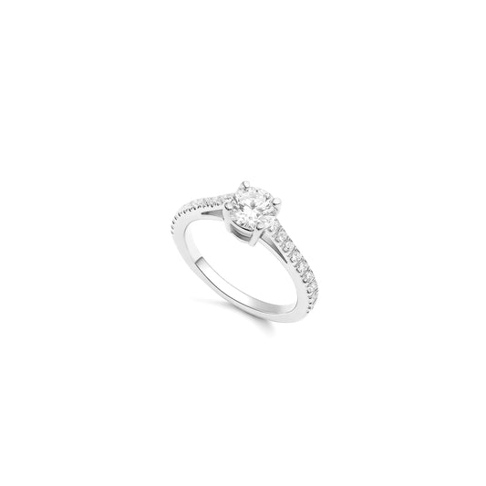 Classic Round-Cut Diamond Engagement Ring