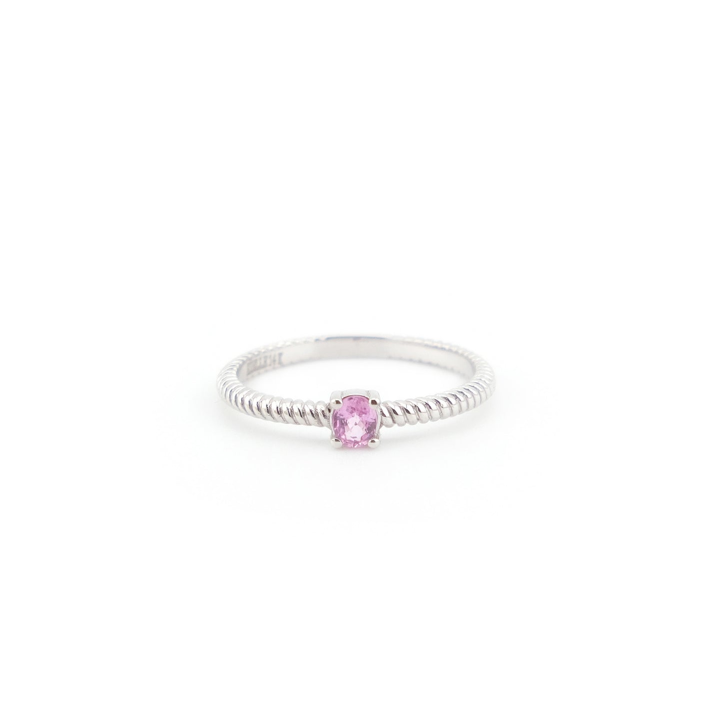 Bague Twisted Saphir Rose