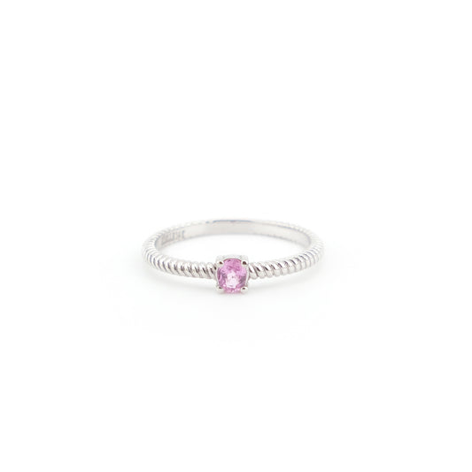 Bague Twisted Saphir Rose
