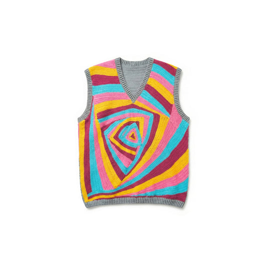 Swirled Multicolor Crochet Vest