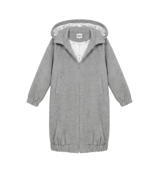 Long Hoodie Alpaca Coat