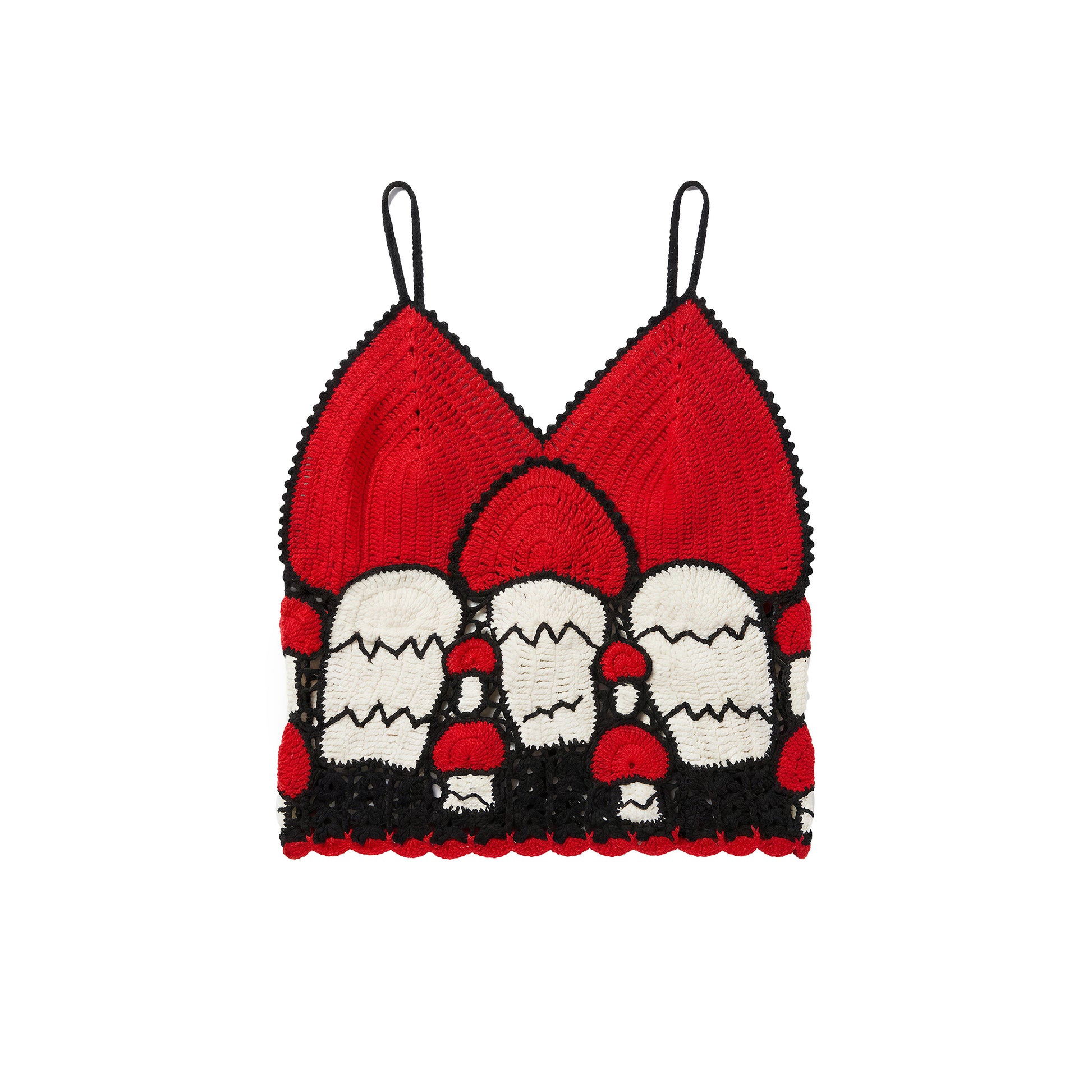 Caraco en crochet artisanal à motif champignon