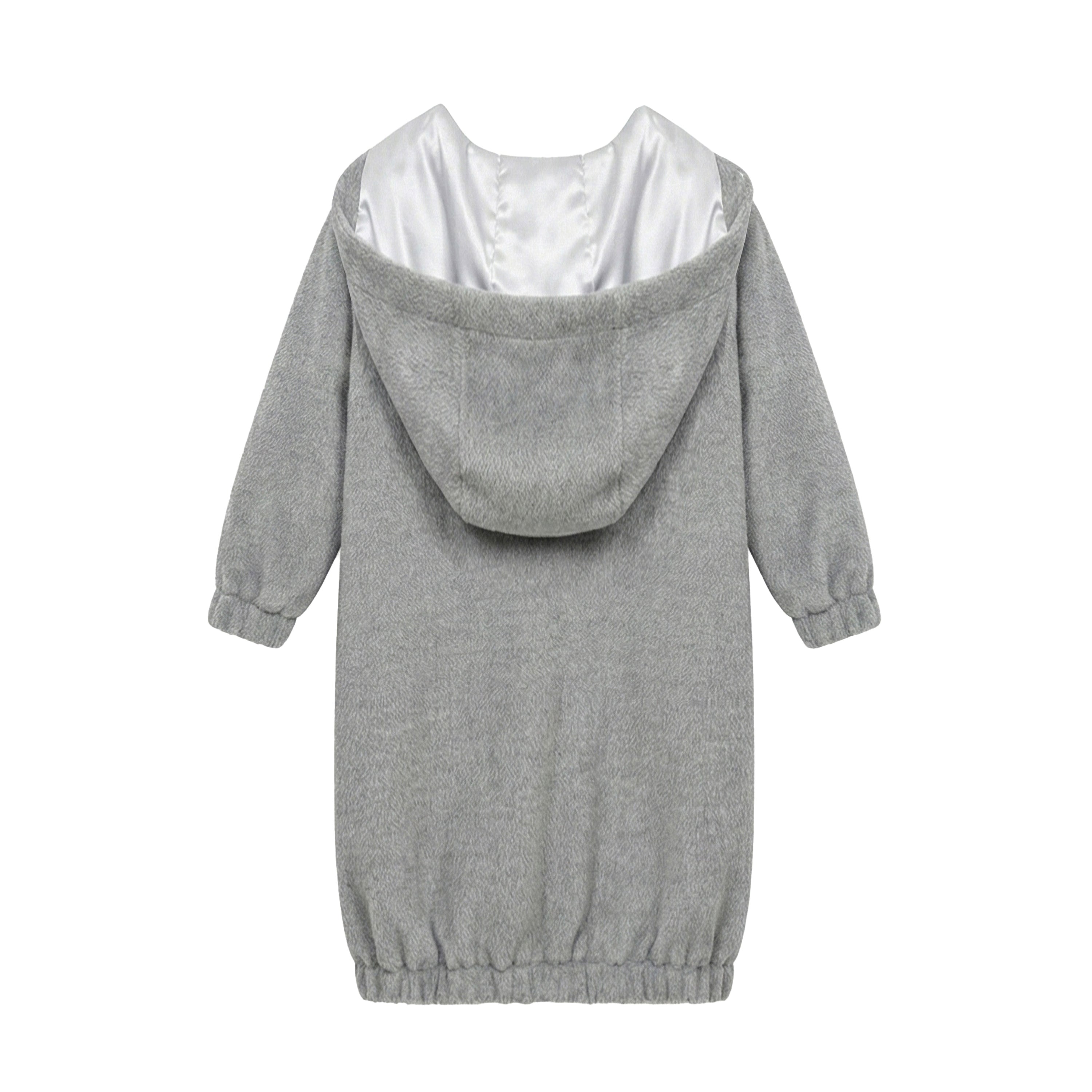 Abrigo largo de alpaca con capucha