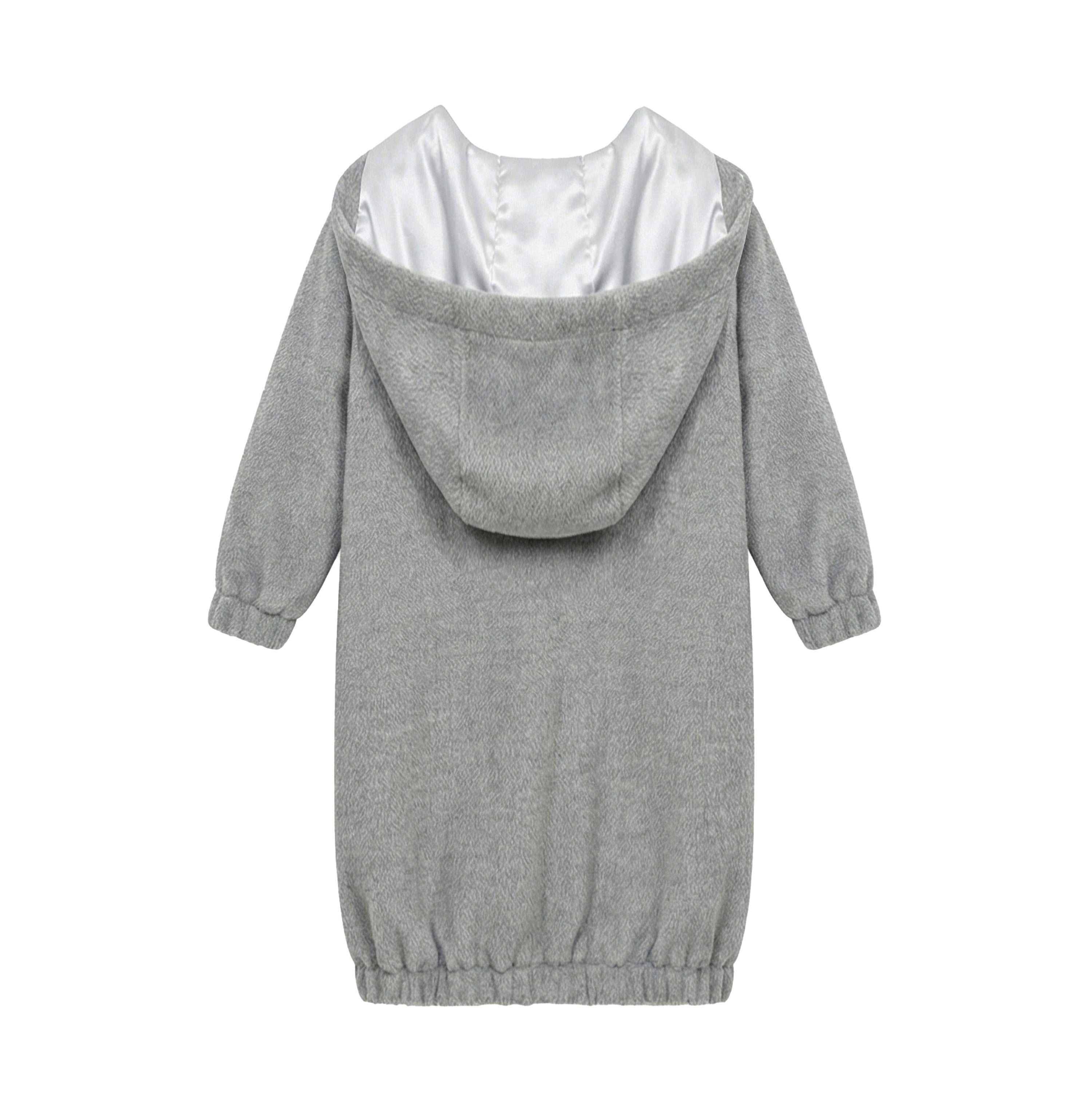 Long manteau à capuche en Alpaga