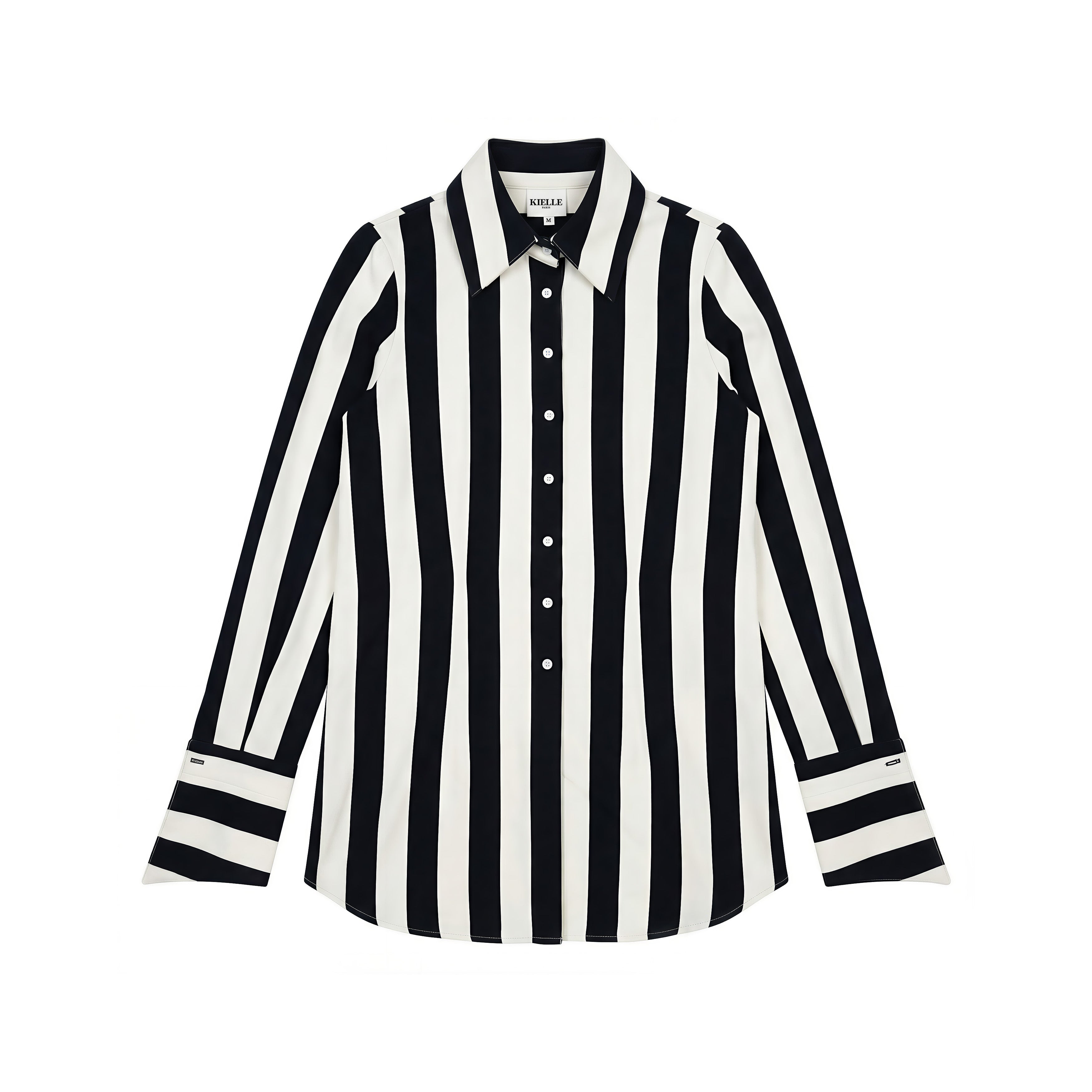 Camisa larga de algodón a rayas