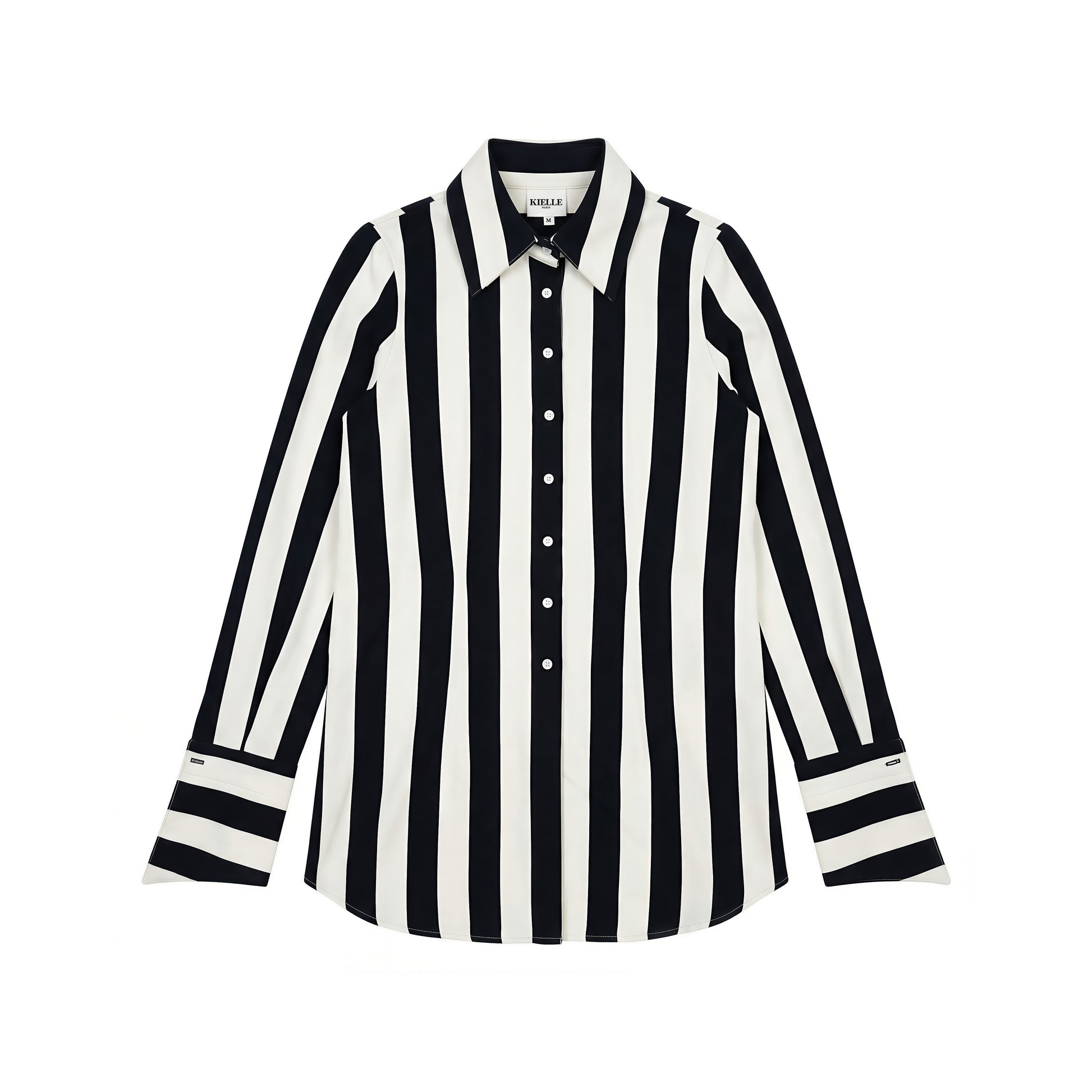 Chemise longue rayée en coton