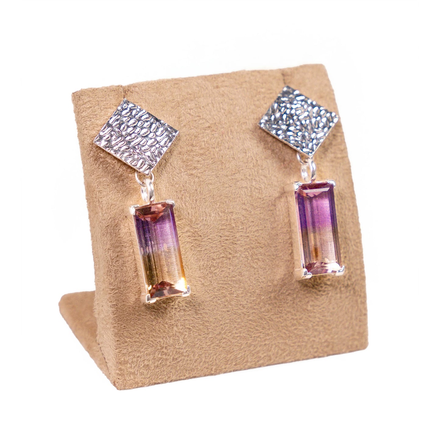 Boucles d'oreilles Amétrine