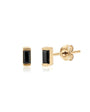 Boucles d'oreilles diamant noir taille baguette en or juane 14k