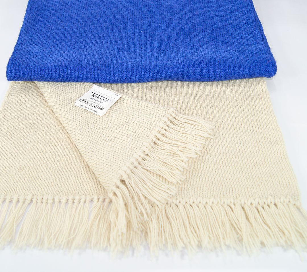 Écharpe en laine d’alpaga tissée à la main