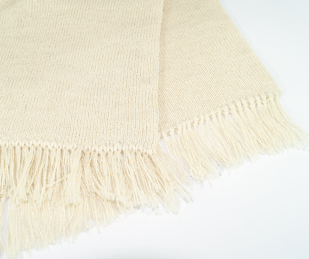 Écharpe en laine d’alpaga tissée à la main