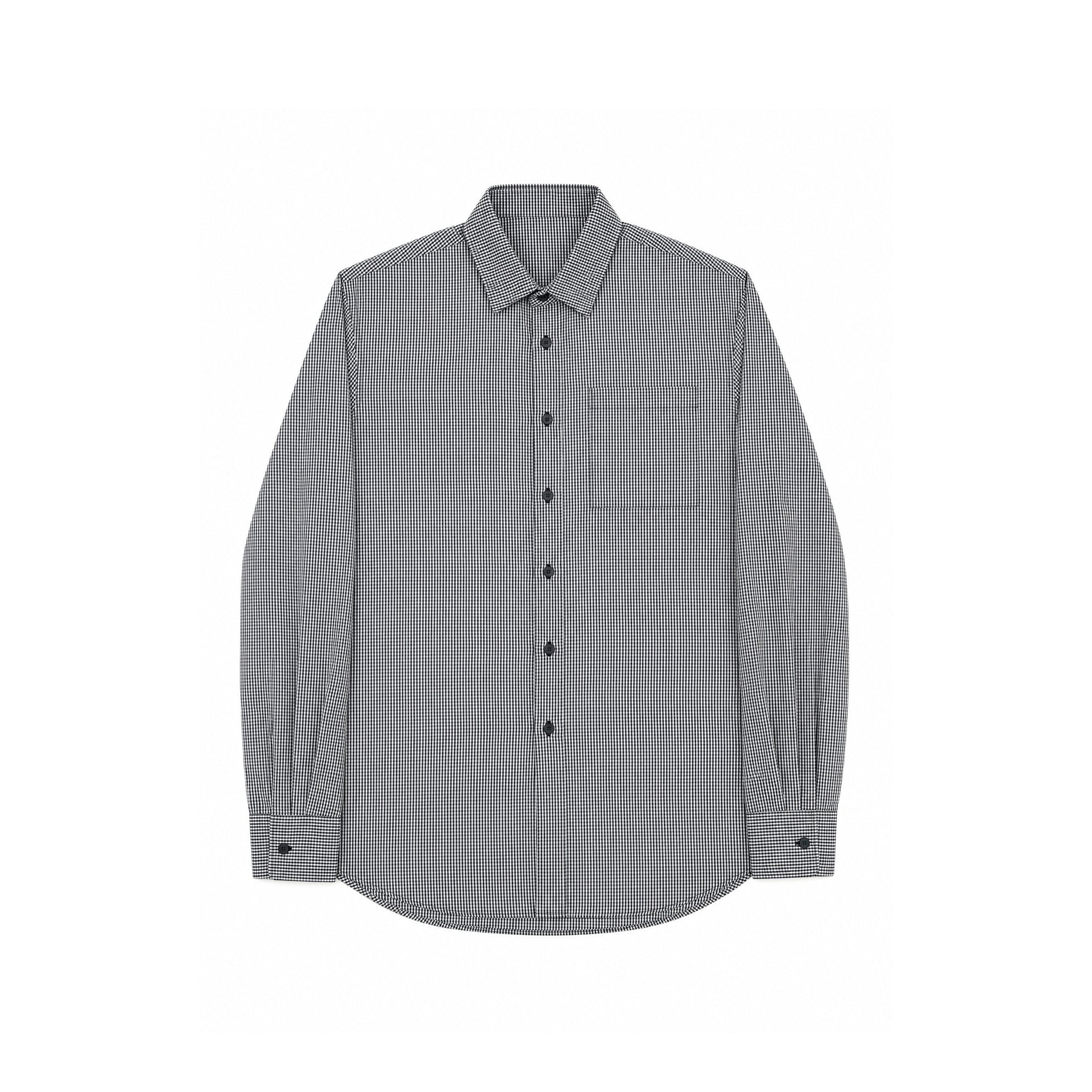 Chemise en Coton à Micro-Carreaux