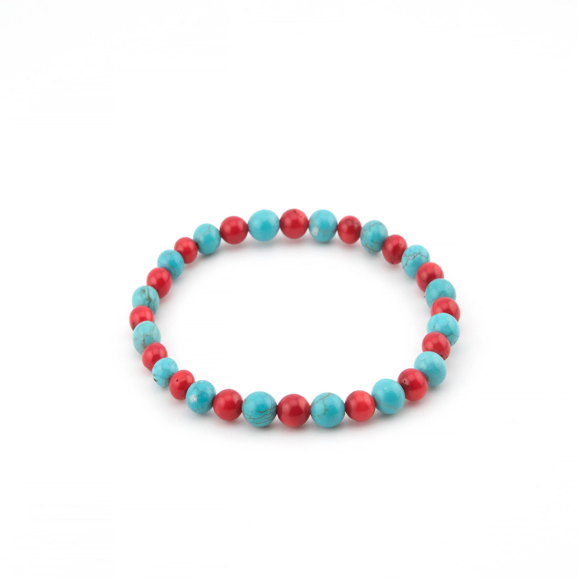 Turquoise & Coral Bracelet