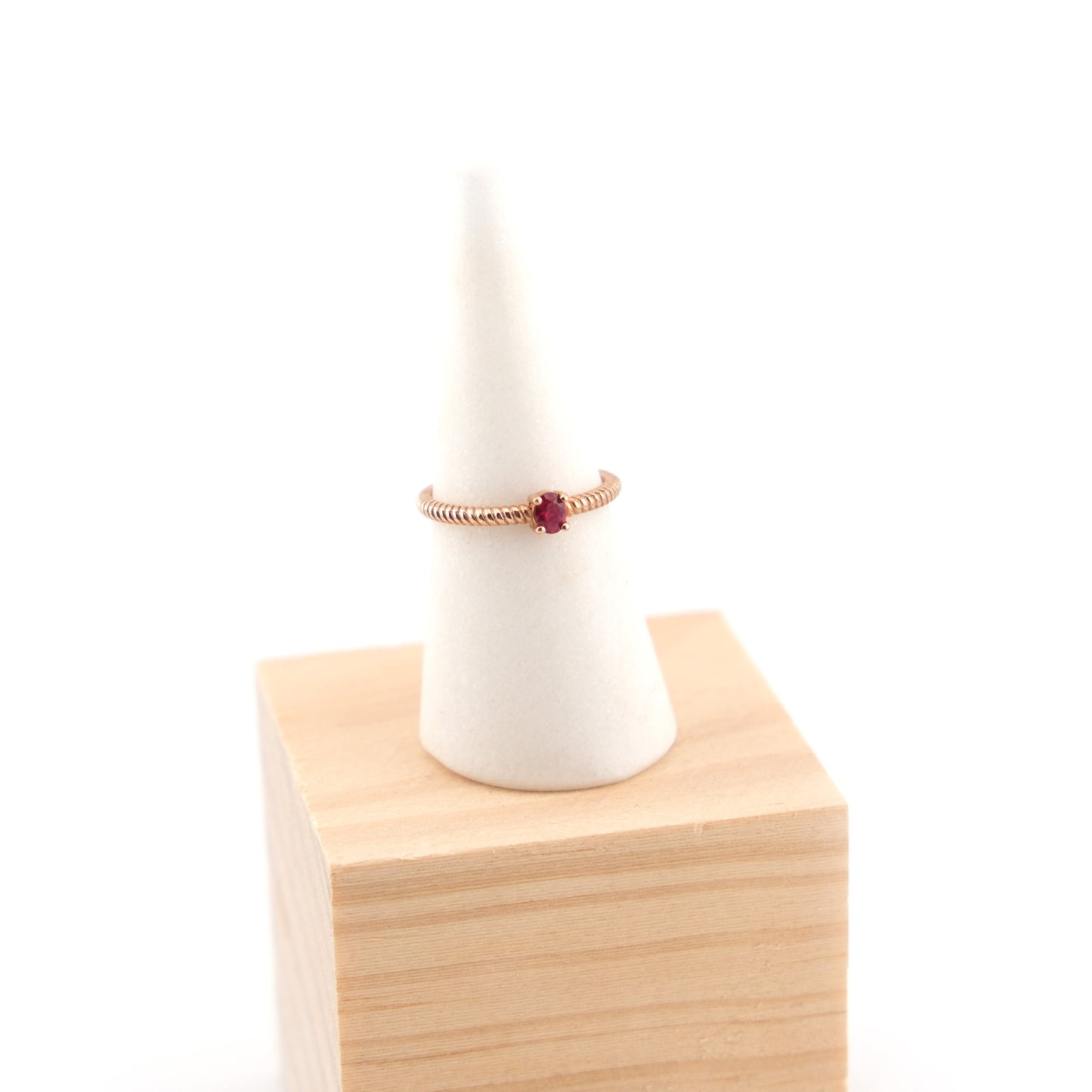 Bague Twisted Rubis