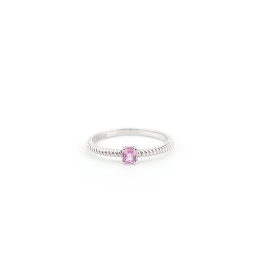 Bague Twisted Saphir Rose