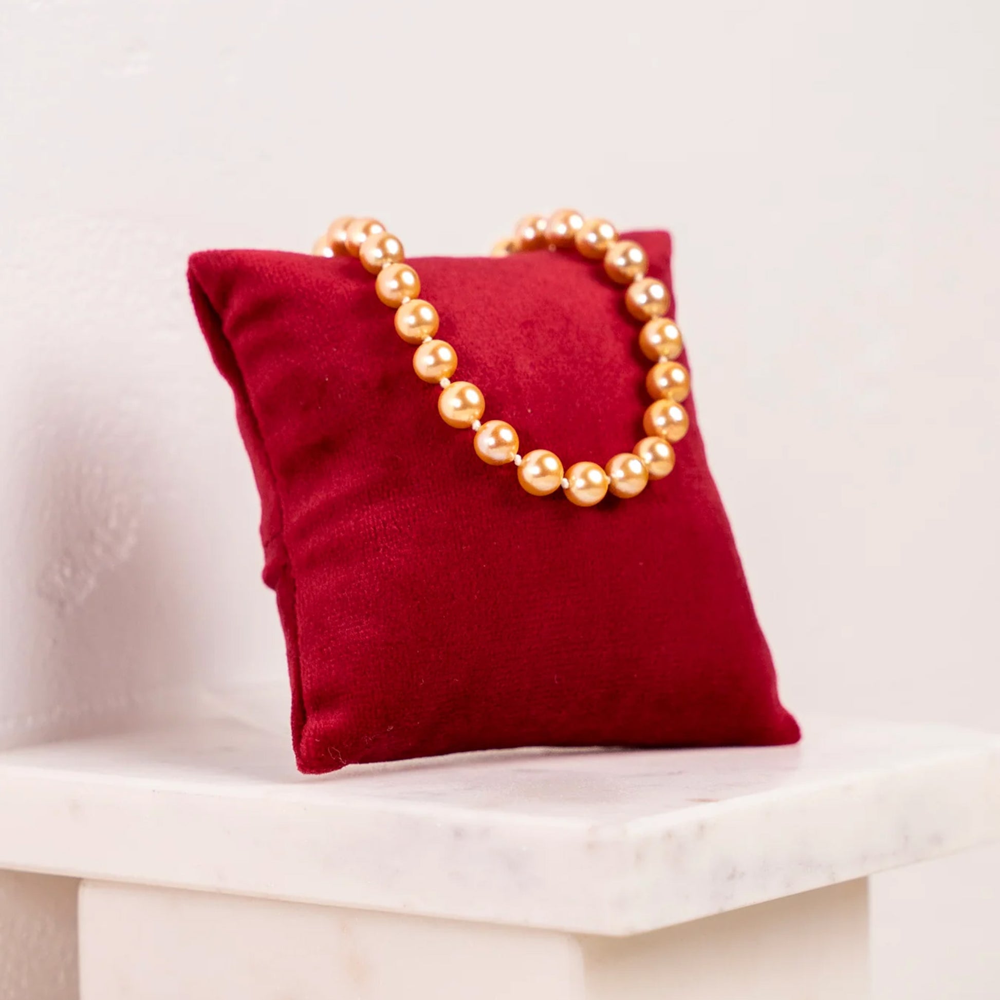 Pulsera de perlas de Akoya dorada