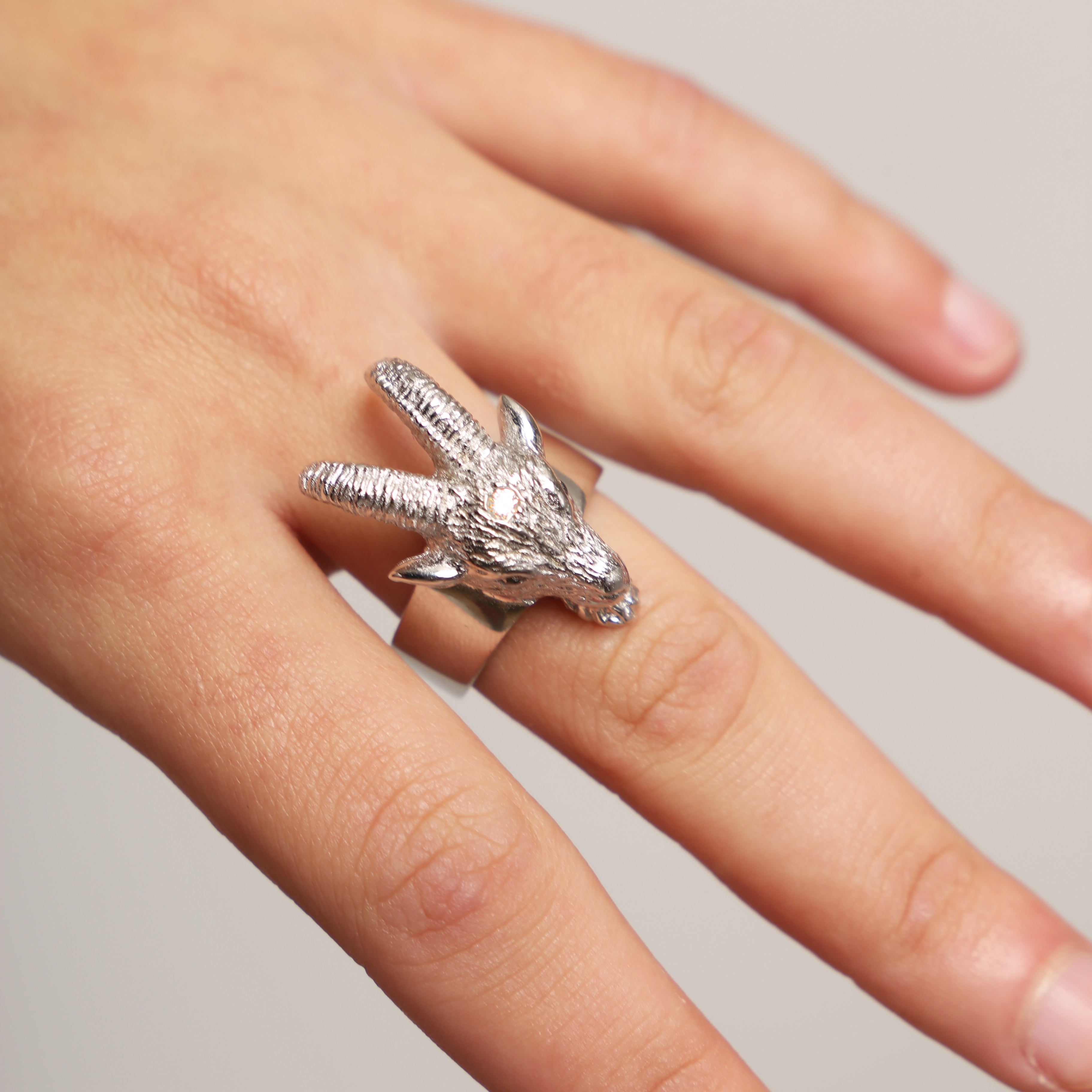 La chèvre | Bague en Argent
