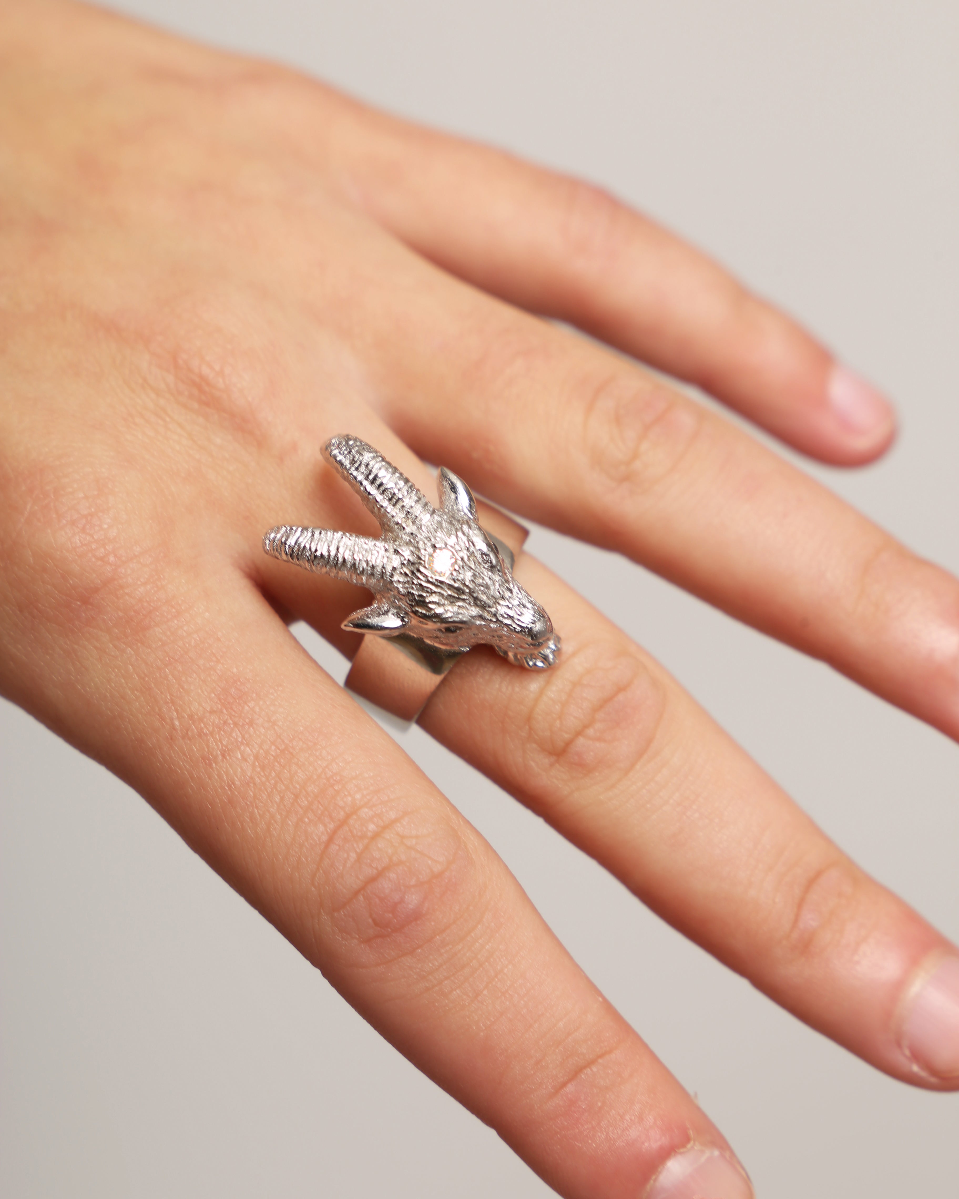 La chèvre | Bague en Argent
