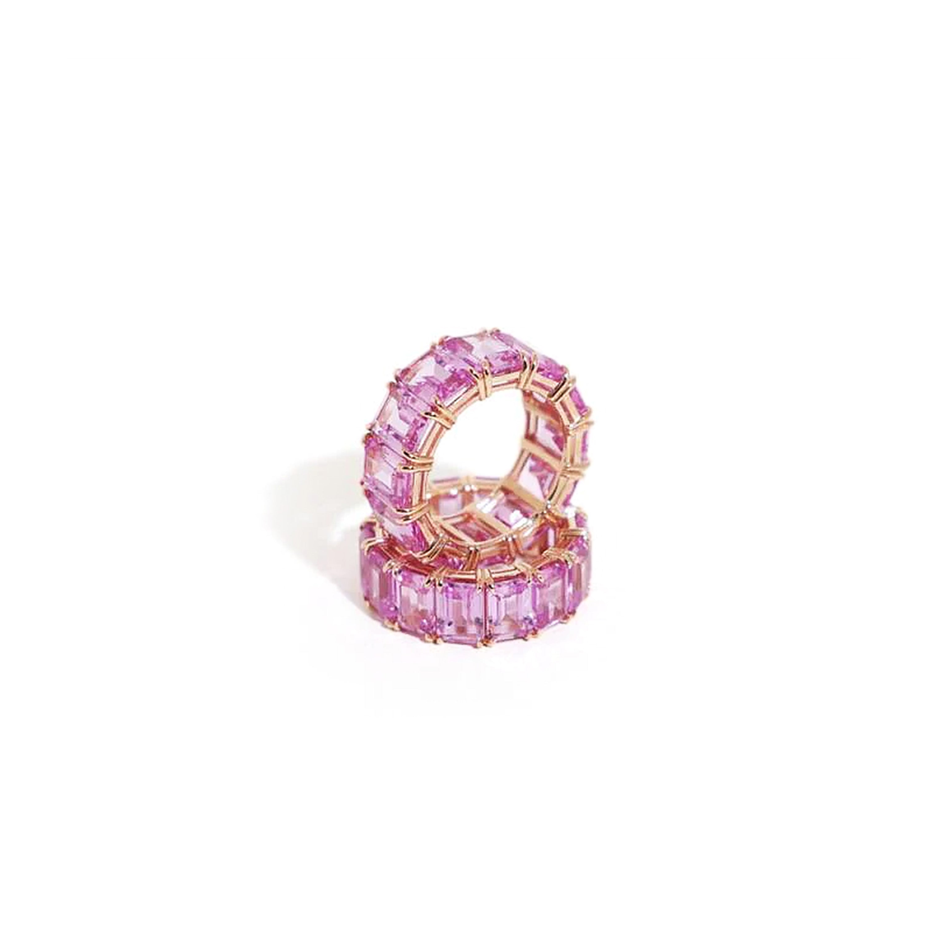 Eternity Ring – Pink Sapphire Synthetic