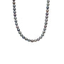 Dark Blue Oval Pearl Necklace
