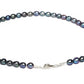 Dark Blue Oval Pearl Necklace