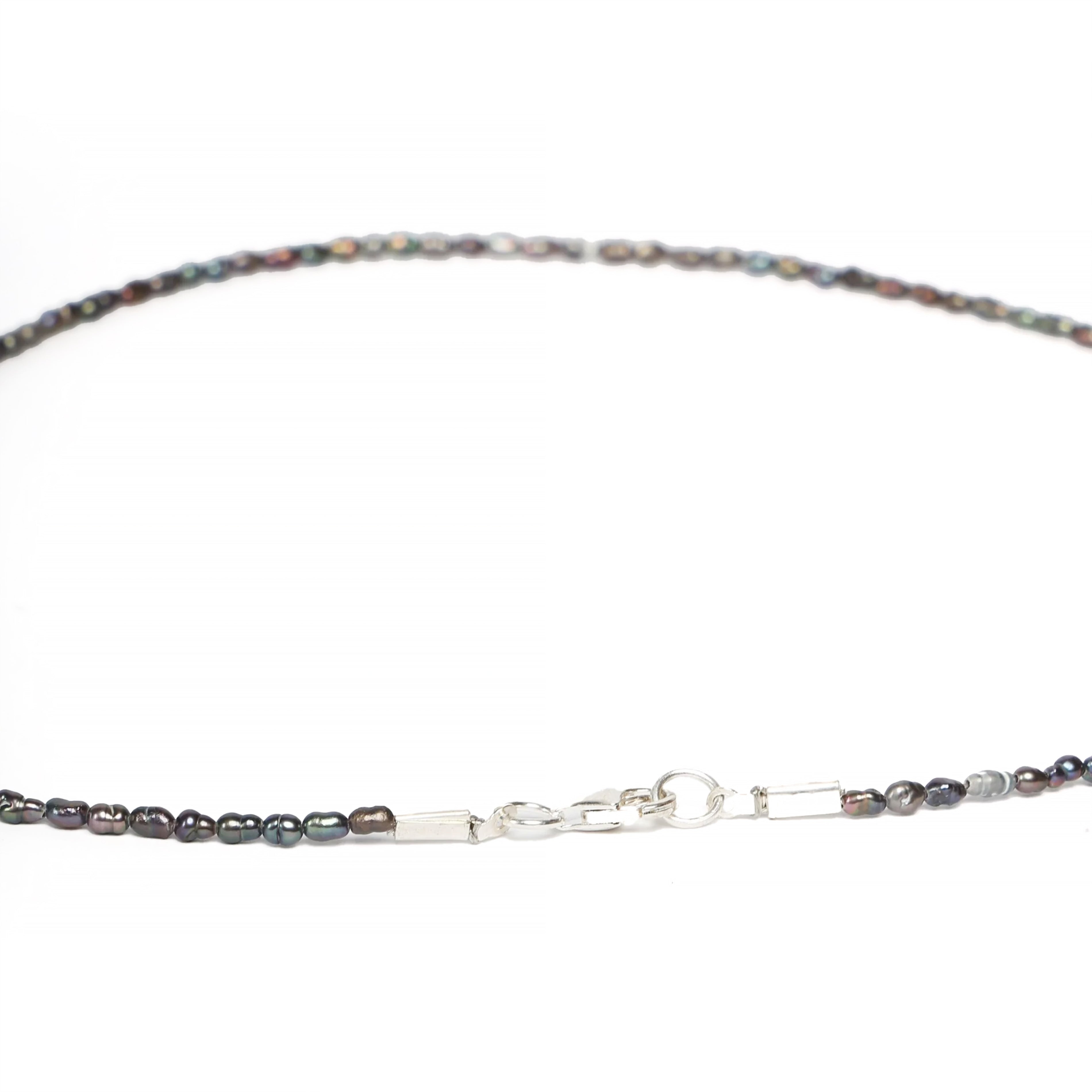 Dark Blue Keshi Pearl Necklace