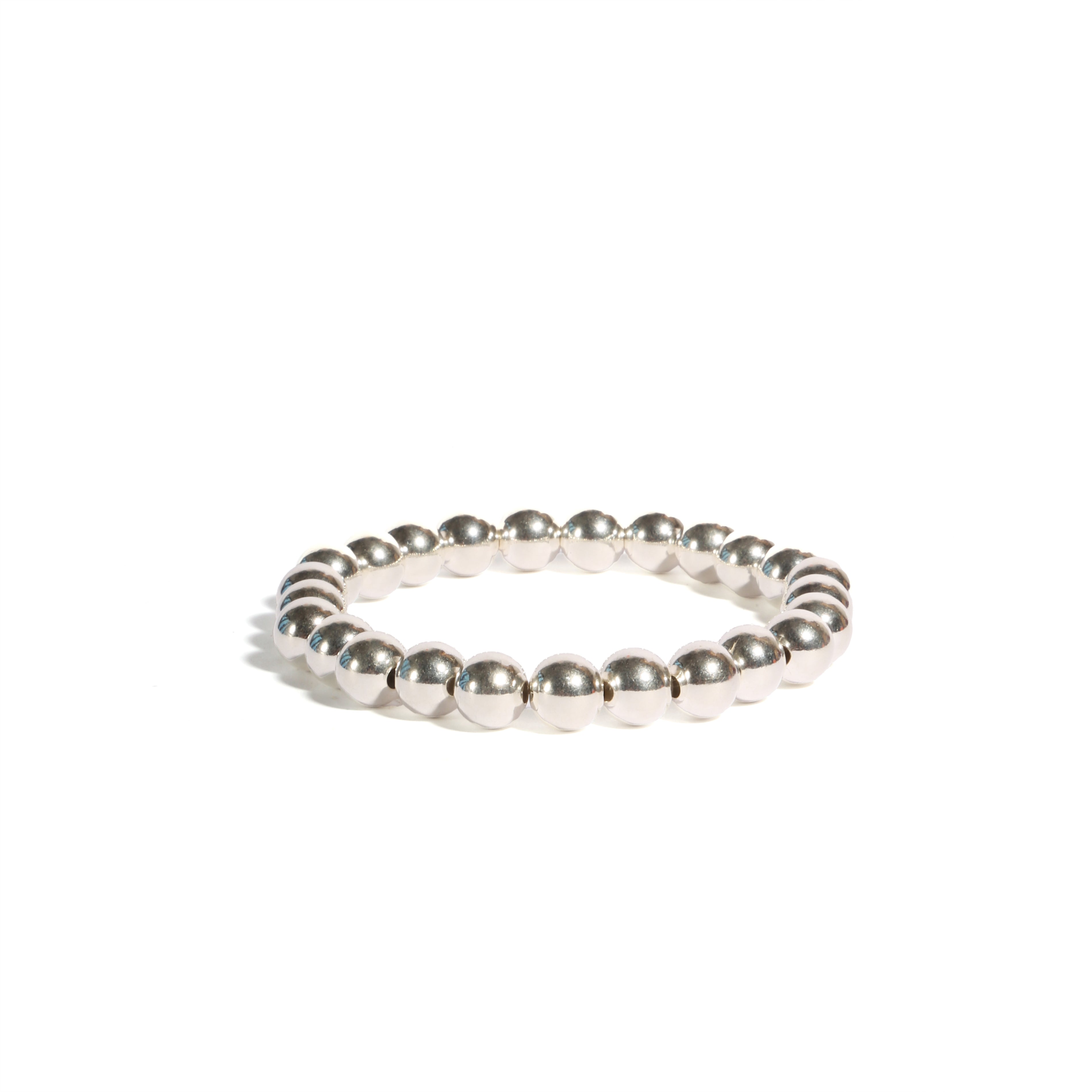 Bracelet en perles d'argent | 8mm 