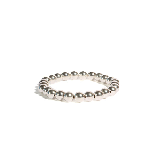 Silver Beaded Bracelet | 8mm