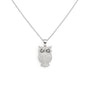 Owl Zircon Pendant Necklace