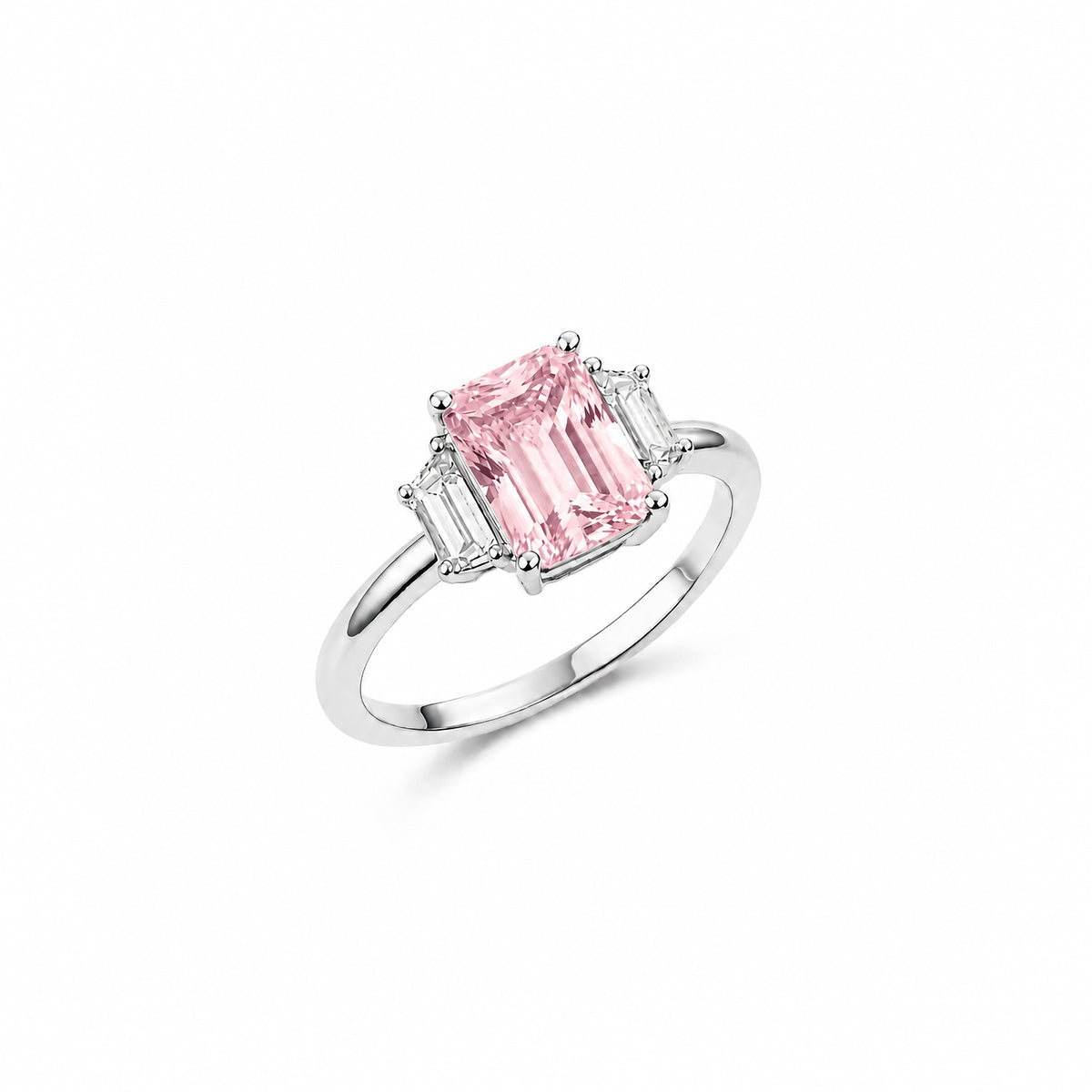 PrismThree-StoneRing-pink