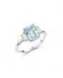 Prism Three-Stone Ring - blue